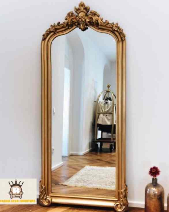 STANDING MIROR UKIR GOLD LUXURY