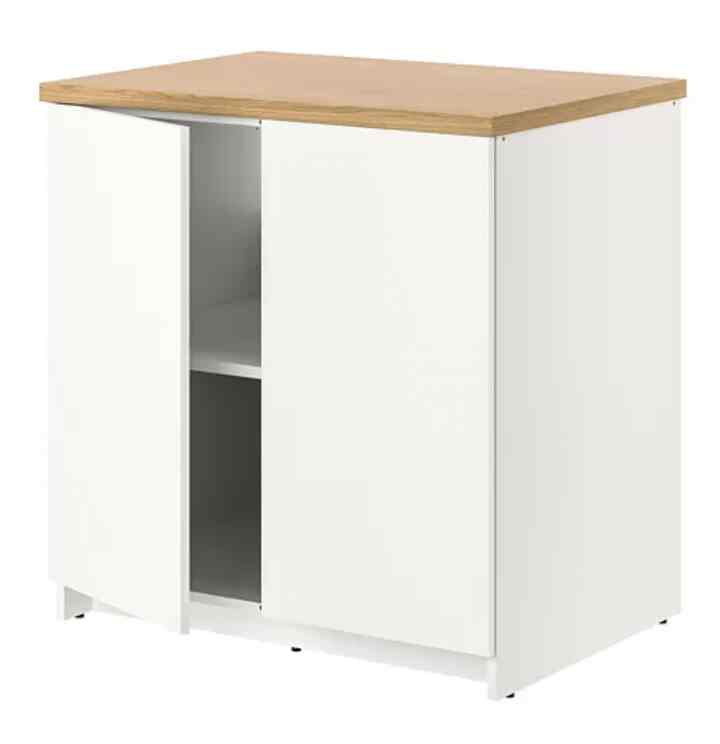KNOXHULT Kabinet dasar dengan pintu, putih, 80x85 cm