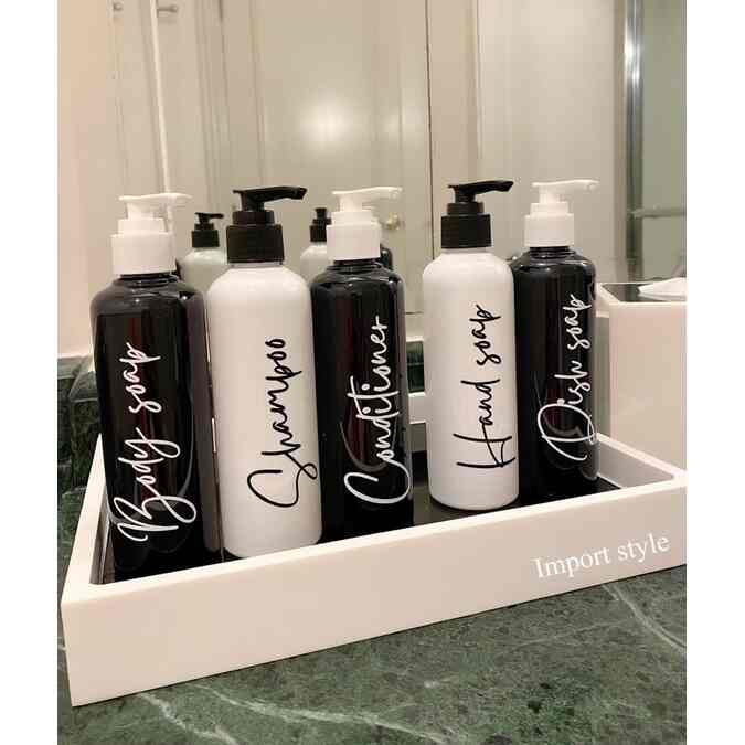 Botol Dispenser Sabun Cair Black & White Edition, 250 ml