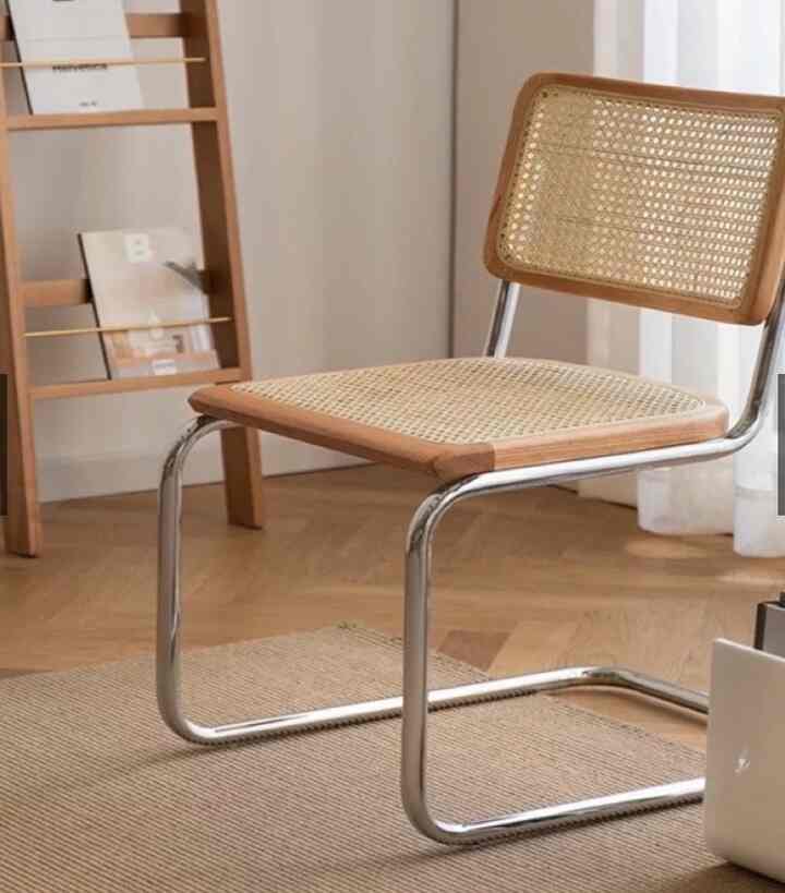 KURSI MINIMALIS ROTAN STAINLESS