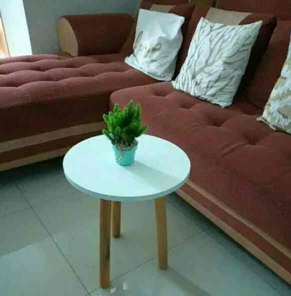 Meja bulat estetik 40 cm