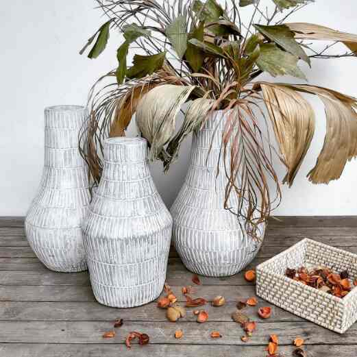 Terracotta Vase Grey Finish