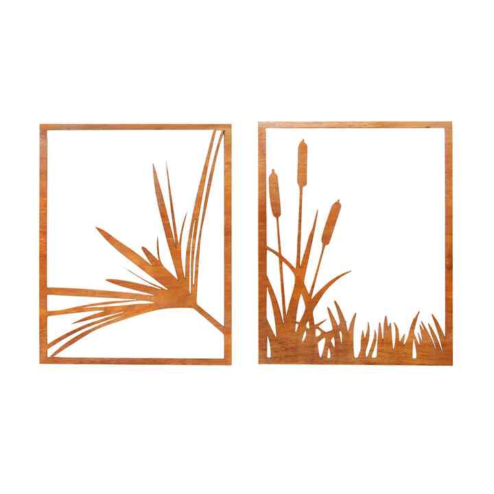 Hiasan Dinding Kayu Motif Bunga - Ukuran L