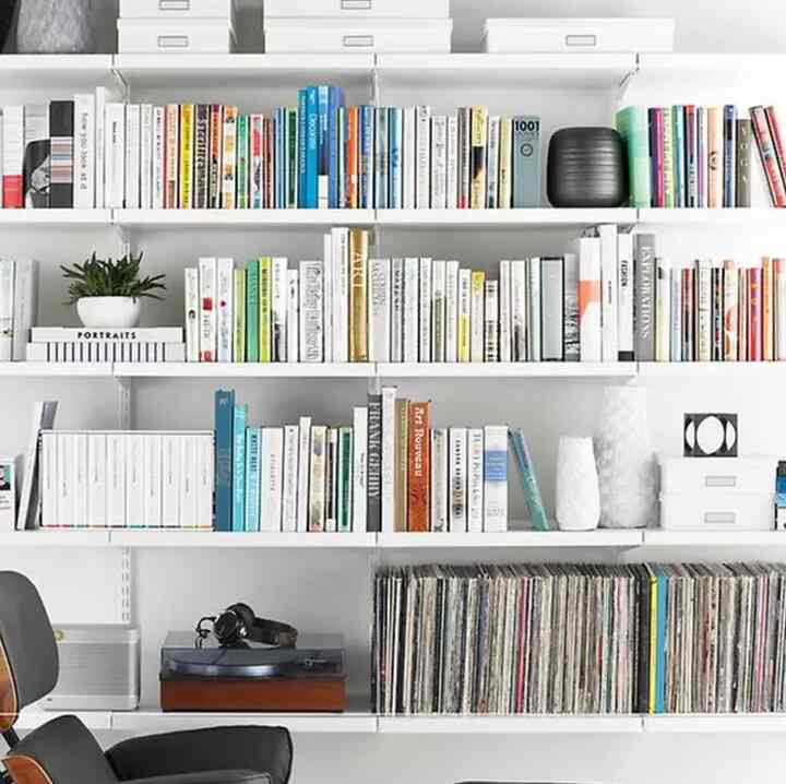 White Elfa Décor Bookshelf