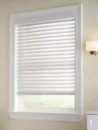 White Cordless Faux Wood Blinds for Windows (Multiple options)