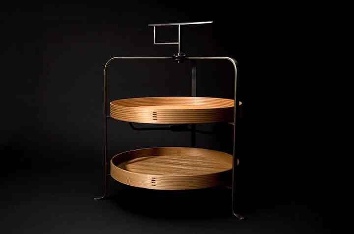 アフタヌーンティースタンド 丸盆付