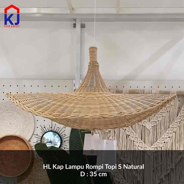 Kap Lampu Rotan Natural