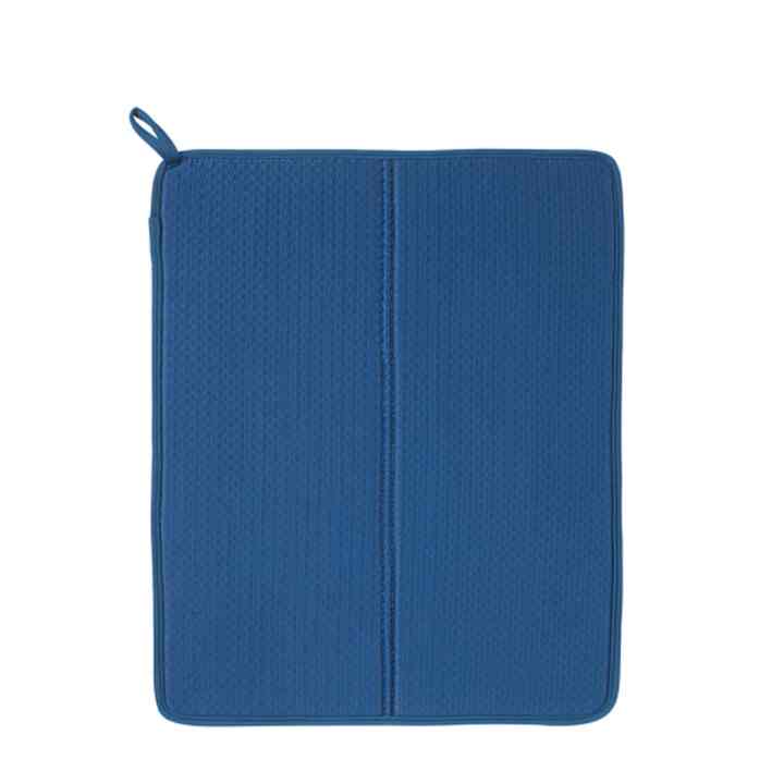 NYSKÖLJD Dish drying mat, blue, 44x36 cm
