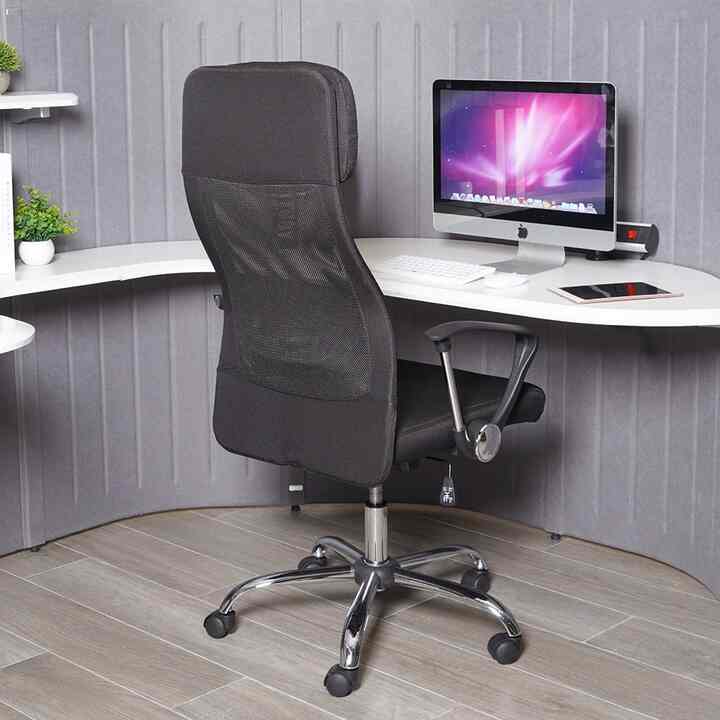 Clinton Kursi Kantor Sandaran Tinggi - Hitam