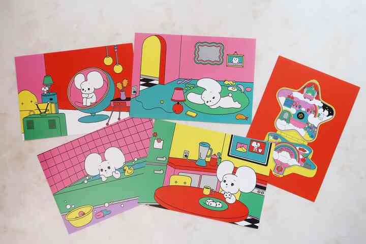 うめだグッズ・ポスターカード（５種類あり）