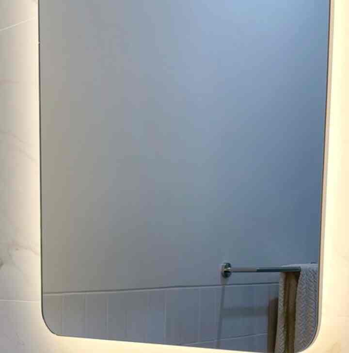 Kaca + lampu led warm white