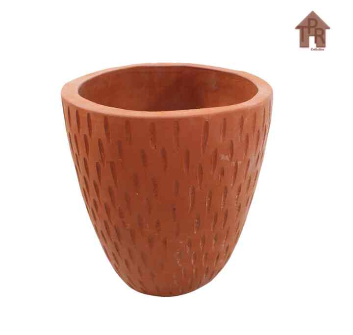 Terakota - Pot Cawan Motif Rintik - D30