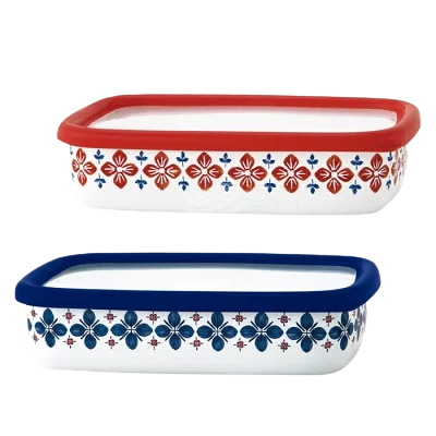 cukka クッカ ホーロー 浅型容器 角型 M