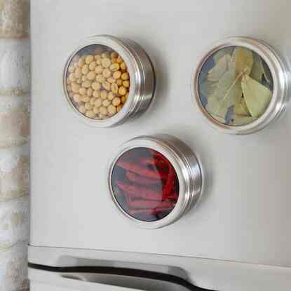 マグネット付き ステンレスキャニスター(3個入り)