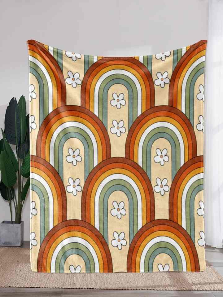 レインボーパターン ブランケット