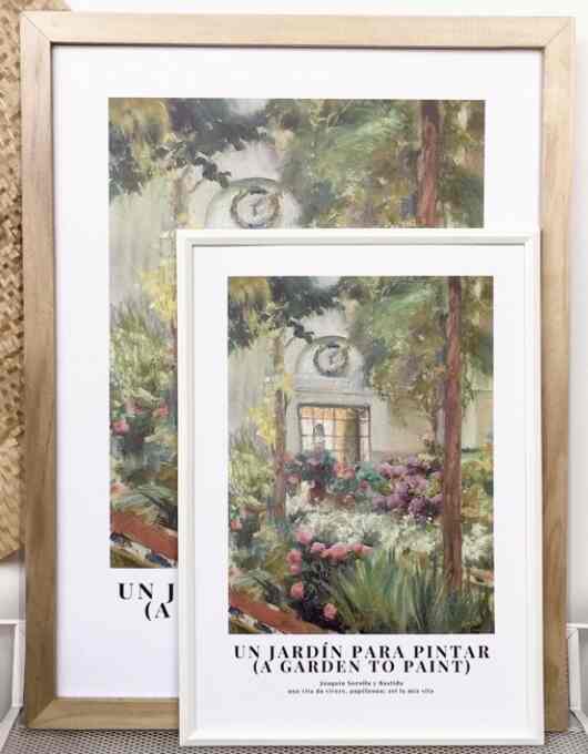Art framed poster a3 garden