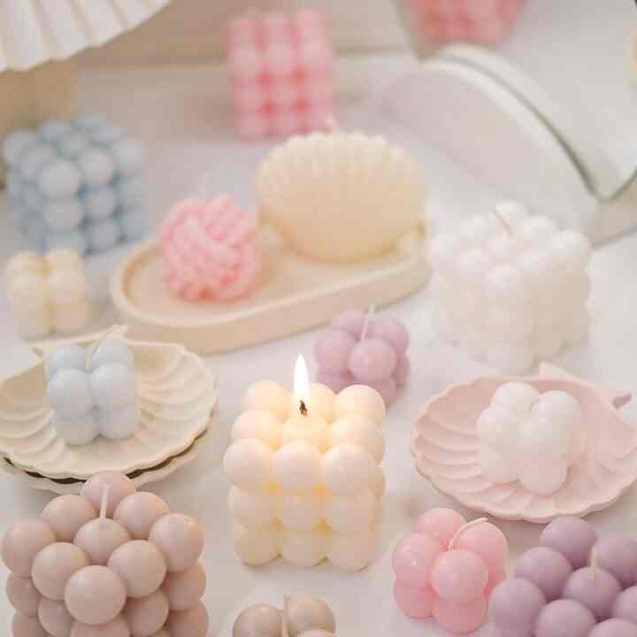 BUBBLE CANDLE, WHITE