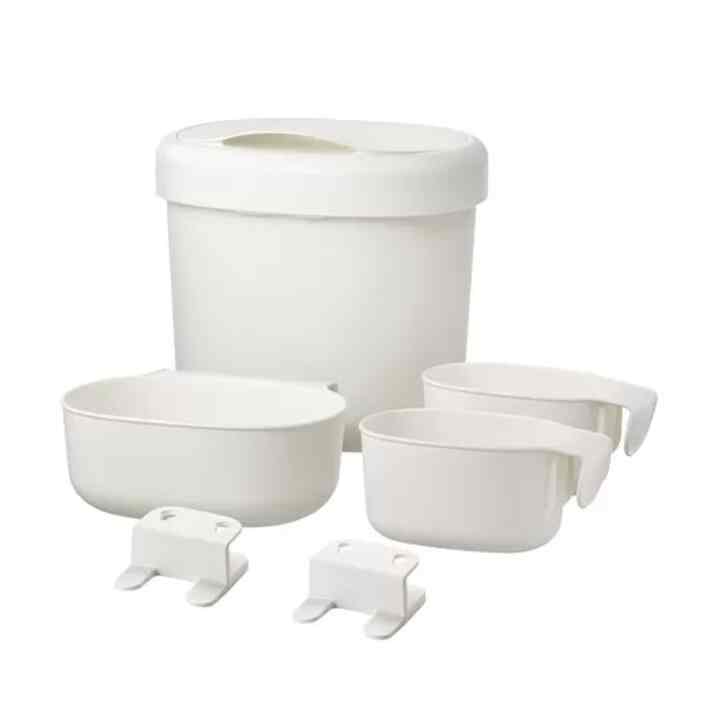 ÖNSKLIG Keranjang meja ganti popok isi 4, putih