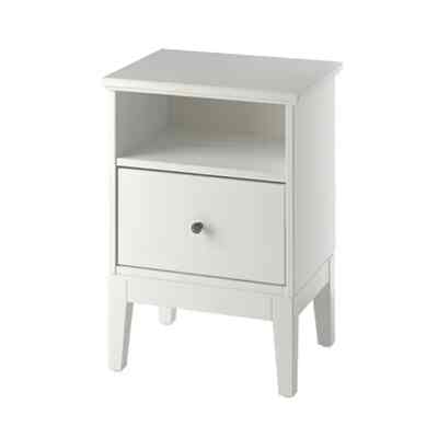 IDANÄS, Bedside table, white, 47x40 cm