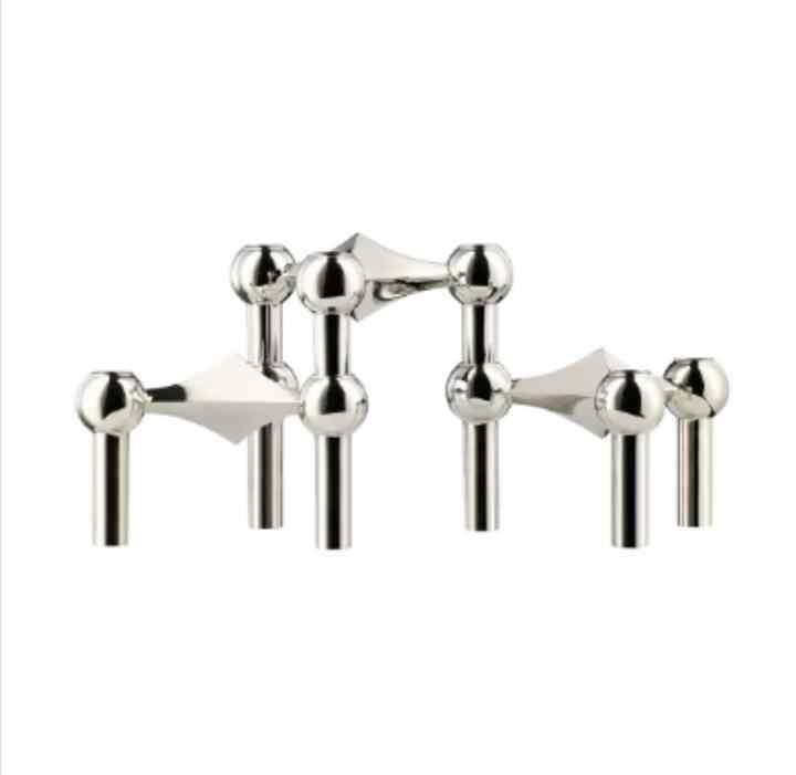 キャンドルホルダー クローム 3点セット