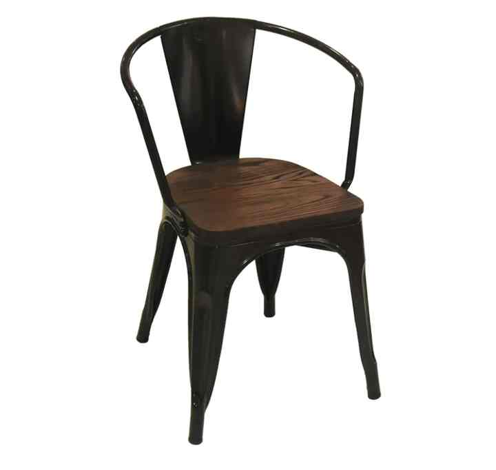 Neo London Elm Kursi Berlengan - Hitam