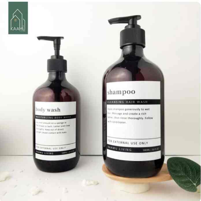 Camilla refillable botol sabun cair aesthetic coklat