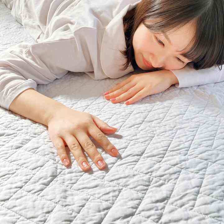 ウォッシュキルト敷きパッド/オールコットン