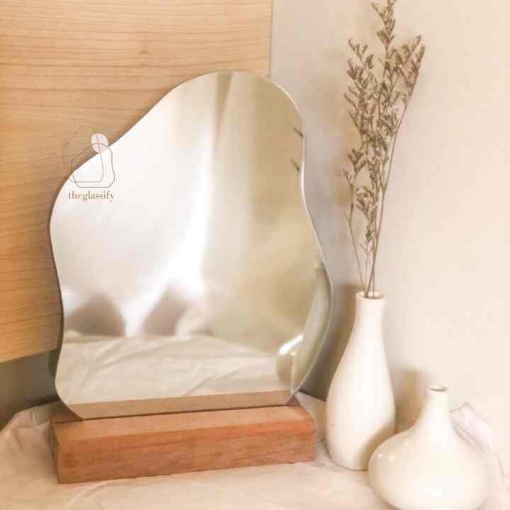 Kaca cermin aesthetic WAVE