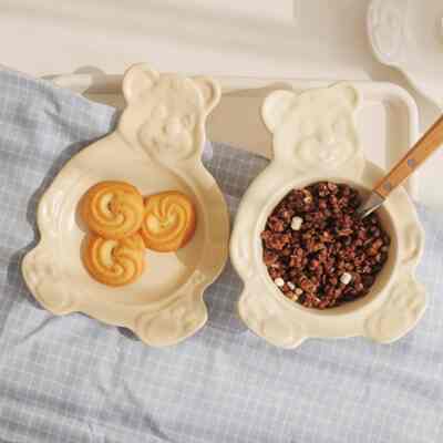 mangkok teddy bear putih