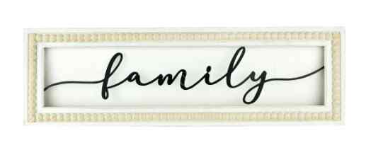 Hiasan Dinding 50x3x22.2 cm Family M-71 - Putih