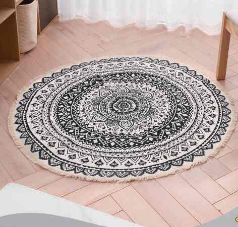 Karpet Tenun Bundar 90x90cm