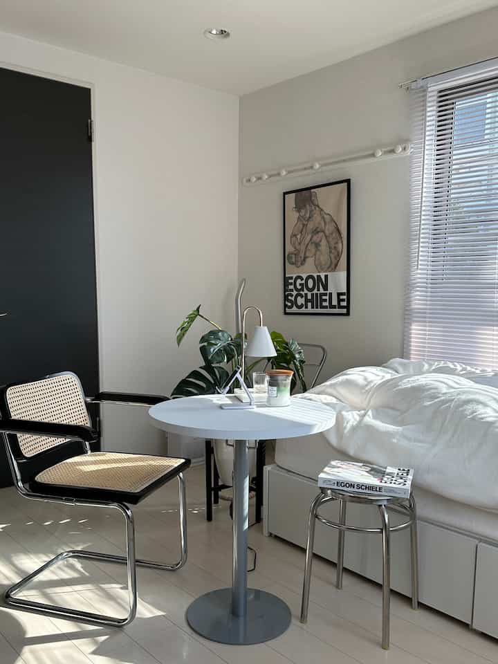 ステンレス ラウンド スツールを使ったコーディネート 2