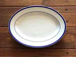 LA MOISSON ブラッセリーブルー 8インチ オーバルプレート