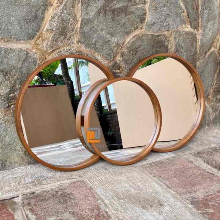 Cermin Pigura Bulat 60cm