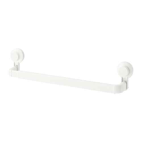 TISKEN Towel rack with suction cup, white