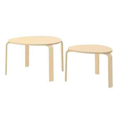 SVALSTA Nest of tables, set of 2, birch veneer
