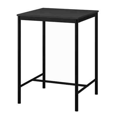 SANDSBERG Meja bar, hitam, 67x67 cm