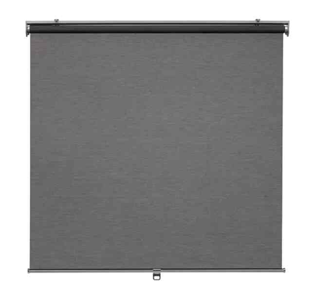 SKOGSKLÖVER Roller blind, grey