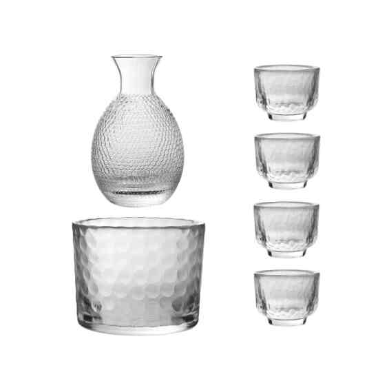 Japanesse sake glass set with warmer