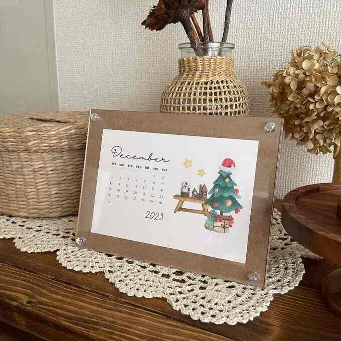 2023卓上カレンダー ポストカードサイズ