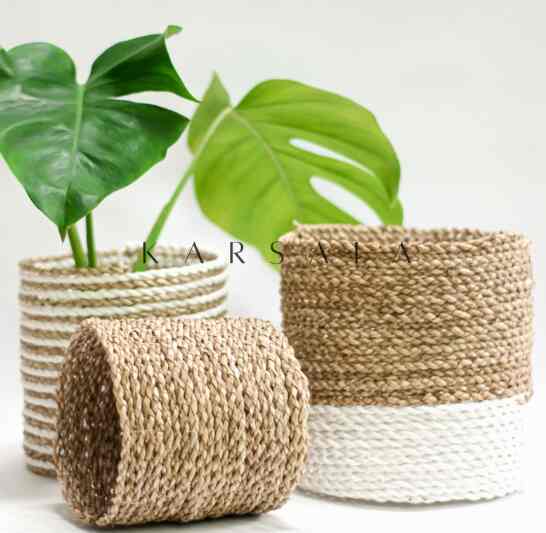 Vas Bunga Anyaman Seagrass