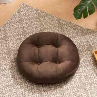 KIARA Floor Cushion 50x50x15cm - Dark Brown