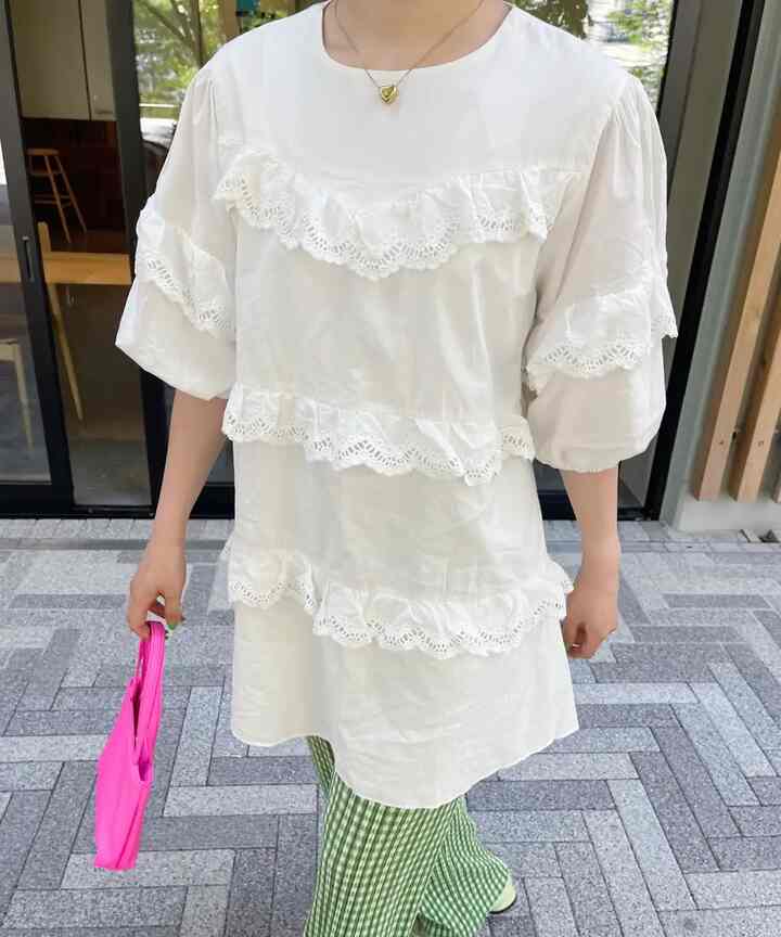 パフスリーブフリルミニOP