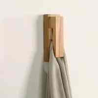 ウッド×ビーズ タオルフック タオルハンガー 無垢材
