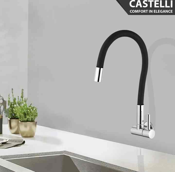 Keran Dapur Castelli Kran Angsa Single Handle Flexible Sink Tap