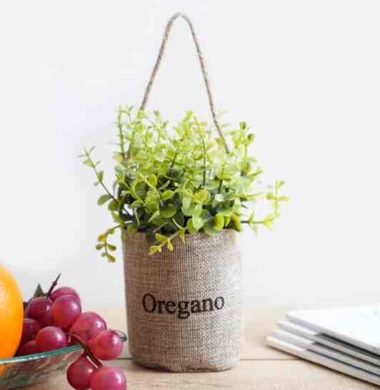 Arthome 17 Cm Tanaman Artifisial Oregano In Flax Bag