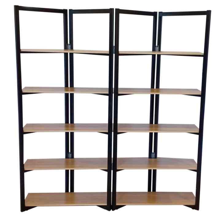 Rak Pajangan Hiasan Kenan SF-9834 180X39X200 Walnut/Black