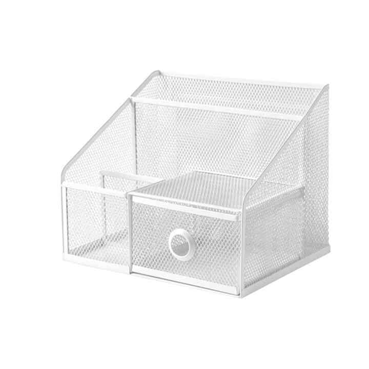 DRÖNJÖNS Pengatur meja kerja, putih, 25x20 cm