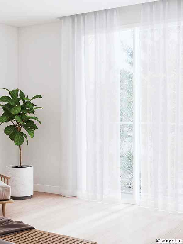 AC2619 ナチュラル シアー カーテン