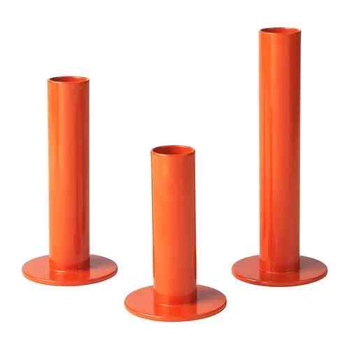 TUVKORNELL Tempat lilin, set isi 3, oranye